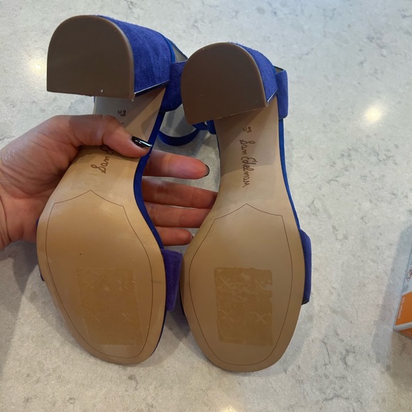 Sam Edelman Nautical Blue Heels size 8.5 - like new without tags - Picture 4 of 5